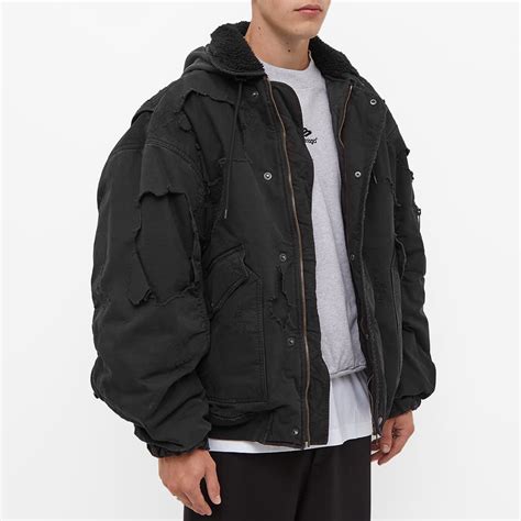 replica balenciaga bomber jacket|balenciaga distressed bomber jacket.